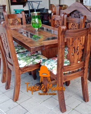 Comedor en Madera de 6 Puestos Egipcio
