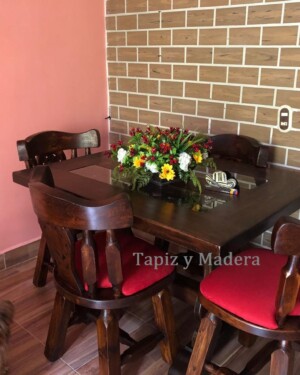 Comedor Sofía de 4 puestos en Madera Rústico