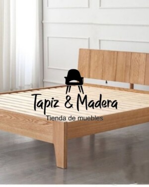 Cama En Madera Flor Morado