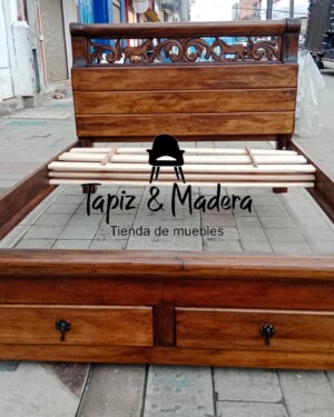 Cama Rollo Cajones en Madera
