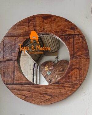 Espejo en Madera Redondo