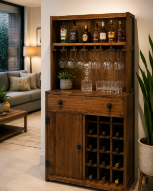 Mueble Bar Colonial en Madera