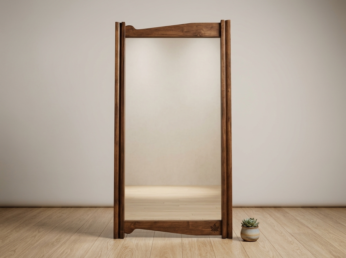 Espejo Rústico de Piso en Madera Maciza 150x100 cm | Tapiz y Madera - Imagen 2