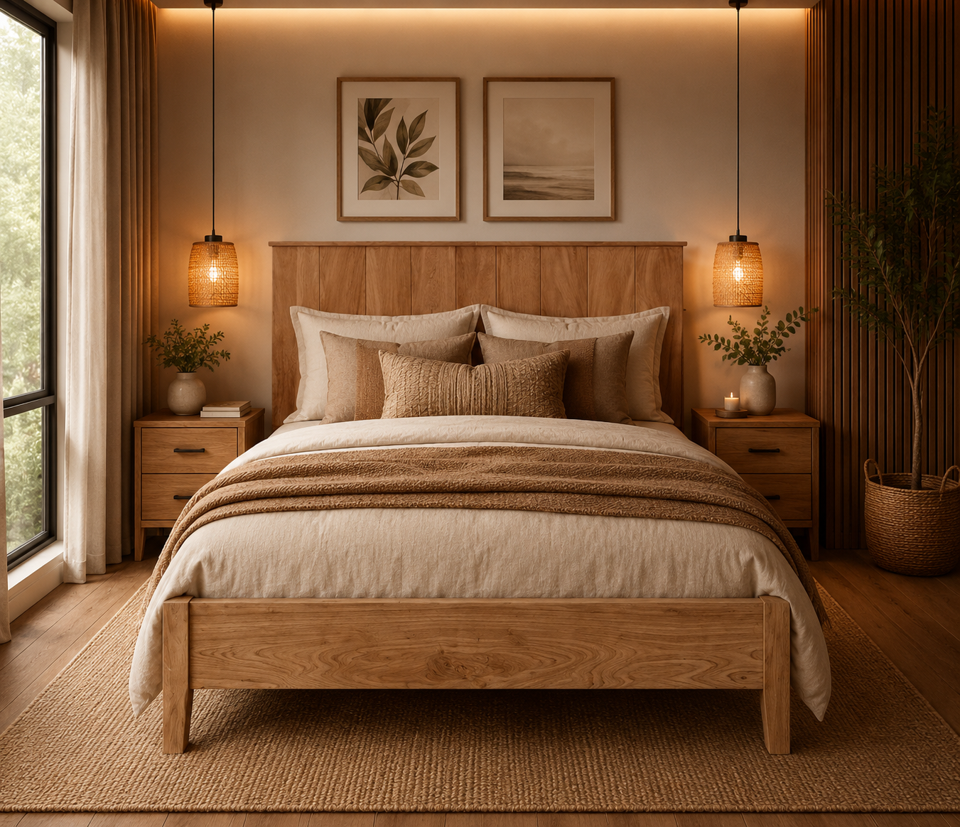 Cama Natura en madera maciza