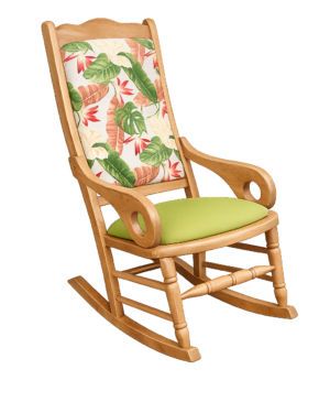 Silla Mecedora Momposina en Madera y Mimbre | Elegancia Artesanal | Tapiz y Madera