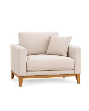 Poltrona Oslo en Tela Premium | Sillón Moderno y Elegante | Tapiz y Madera